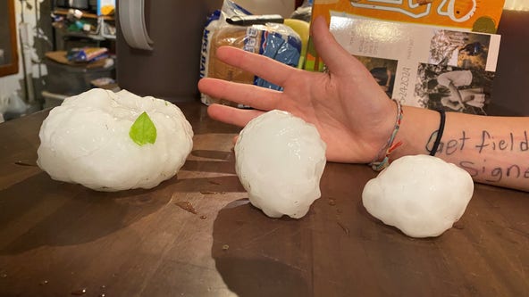 PHOTOS: Severe weather drops softball sized hail in central Texas