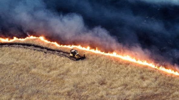Corral Fire grows to 14,000 acres east of Livermore, driven by "wind tunnel"