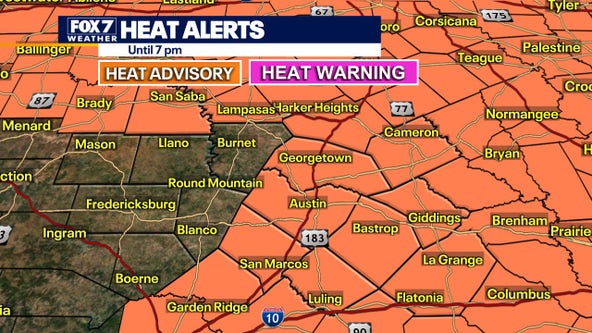 Austin weather: Heat advisory through tonight