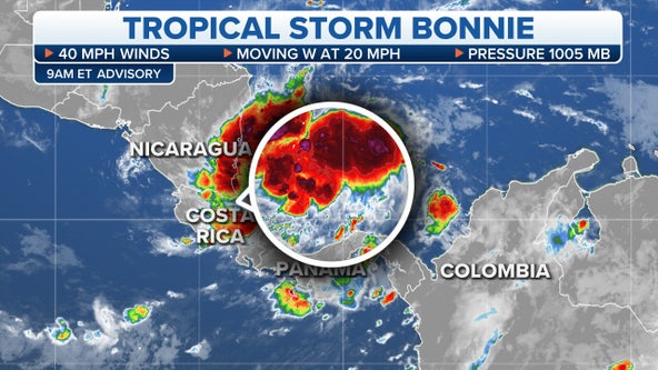 Tropical Storm Bonnie forms in Caribbean ahead of Friday night landfall in Central America