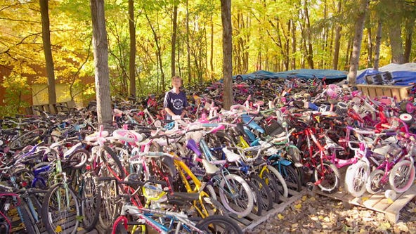 Volunteer puts collecting bikes for kids in need into high gear