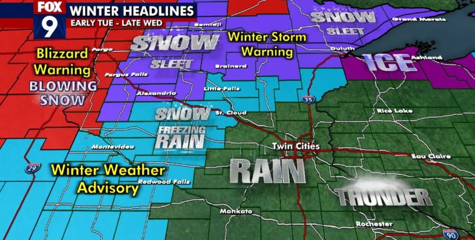 Minnesota weather: Rain, thunder for Twin Cities; snow in northern MN