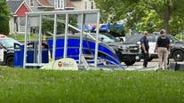 Robbery suspects crash stolen vehicle into Minneapolis bus shelter