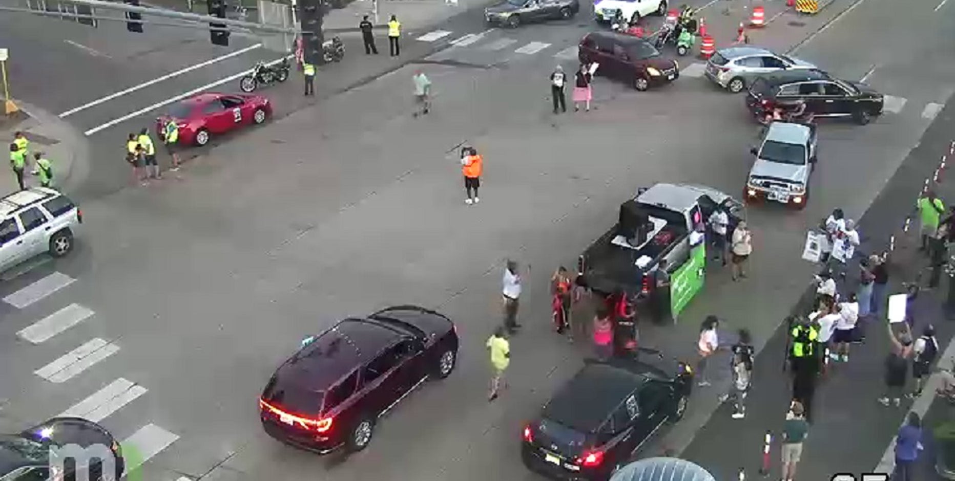 Protest blocks traffic outside Minnesota State Fair gates