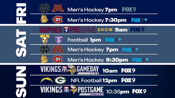 How to watch Minnesota, St. Cloud college hockey, St. Thomas football on FOX 9 and FOX 9+ this weekend