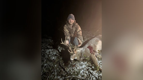 Minnesota hunter downs rare "unicorn buck" while hunting in Granite Falls