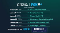 Minnesota Aurora home games on TV on FOX 9+, streaming in 2024