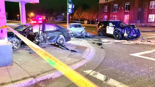 Driver crashes into St. Paul police squad car responding to 911 call