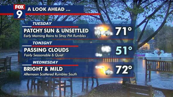 Minnesota weather: Morning rain, afternoon rumbles for Tuesday