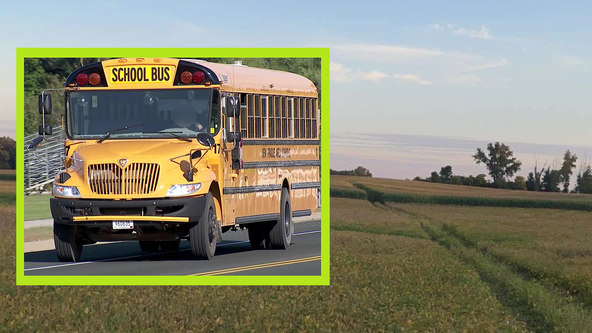 Video shows New Prague school bus plowing through cornfield