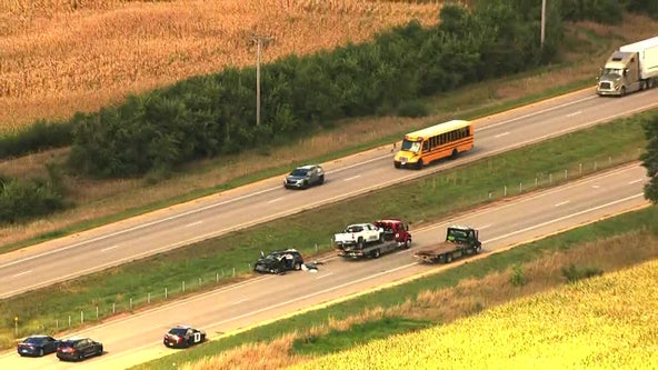 Hwy 169 northbound lanes blocked after fatal, wrong-way crash near Belle Plaine