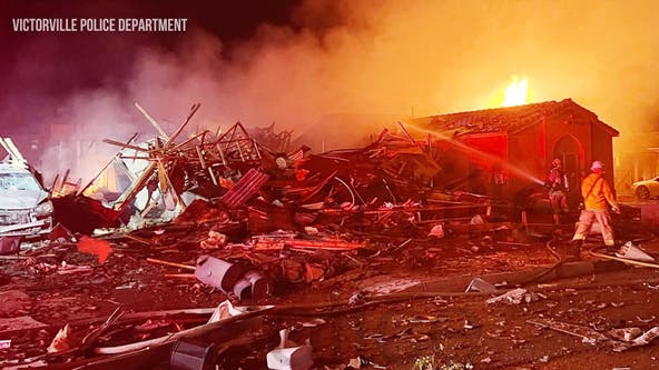 Massive explosion destroys Victorville home