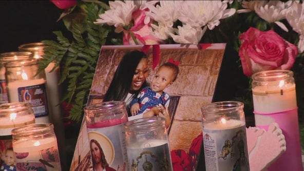 Emotional vigil in Long Beach for 1-year-old girl allegedly killed by her father