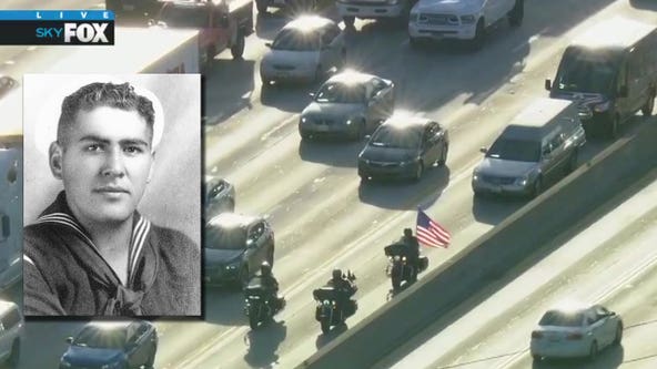 'We never leave anybody behind': Remains of WWII veteran lost in action returns home to Ventura