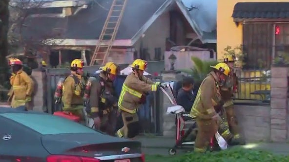 Firefighter injured after floor collapses during Westlake house fire