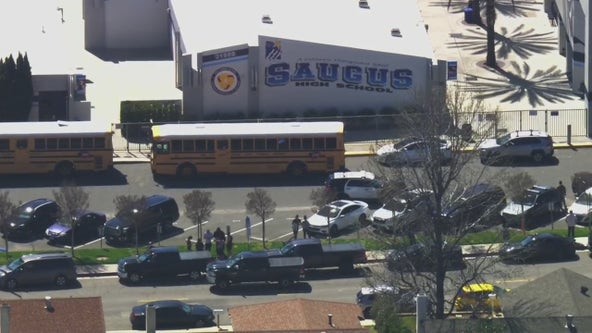 Saugus High School: Armed officers escort students to safety after report of assault with deadly weapon