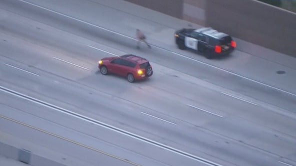 Police chase: CHP continues multi-county pursuit into San Fernando Valley