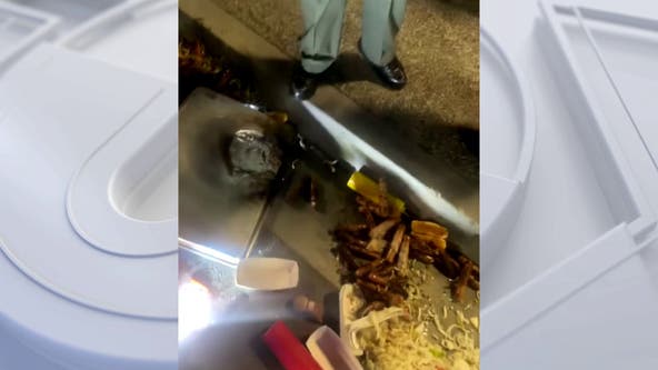 SoFi Stadium staff allegedly dumped hot dog vendor's cart onto street