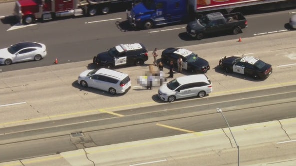 Alleged copper thief hit by car while crossing freeway in Tustin