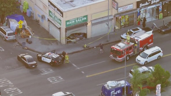 Car crashes into Koreatown hair salon