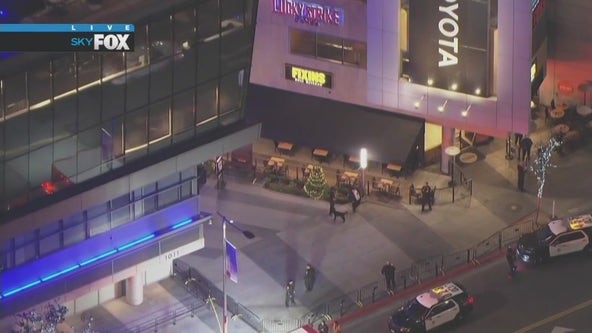 1 dead in shooting at LA Live in downtown, suspect on the run