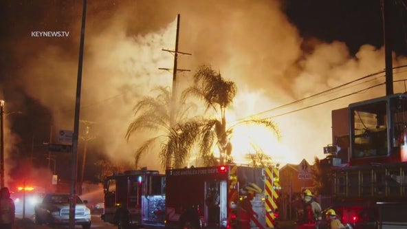 Homes destroyed, evacuations ordered in South LA construction site fire