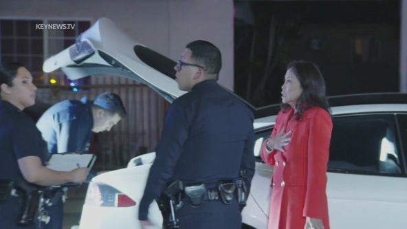 FOX 11’s Susan Hirasuna's Tesla stolen; later recovered in East Hollywood after car died mid-police chase