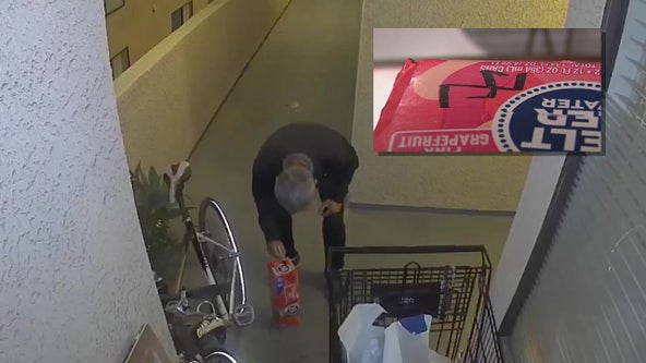 Man caught on camera drawing swastika on neighbor's groceries in West LA
