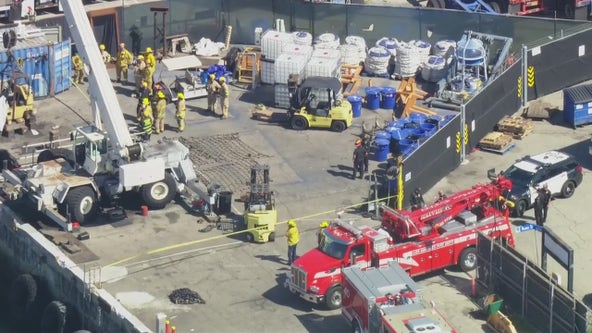 Worker dies after getting trapped under forklift at Port of Los Angeles