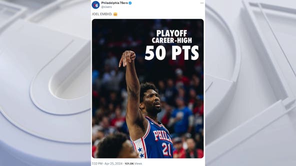 Reigning NBA MVP Joel Embiid says he’s suffering from Bell’s palsy