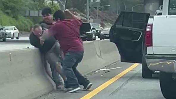 WATCH: Road rage fight on 10 Freeway caught on camera