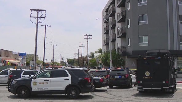 SWAT standoff between possible shooting suspect, deputies in South LA