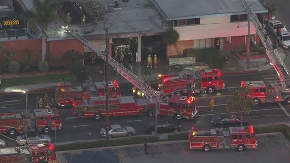 Fire damages LA County fire station