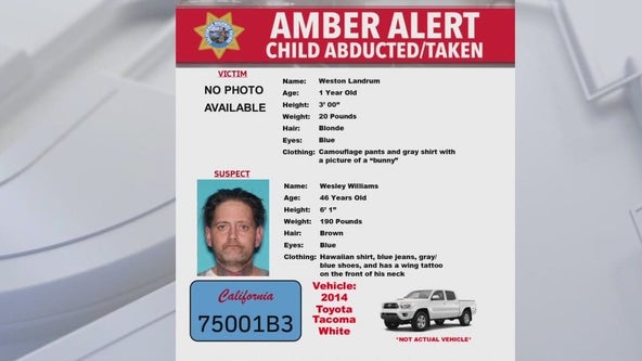 Amber Alert issued after California father allegedly abducts 1-year-old son