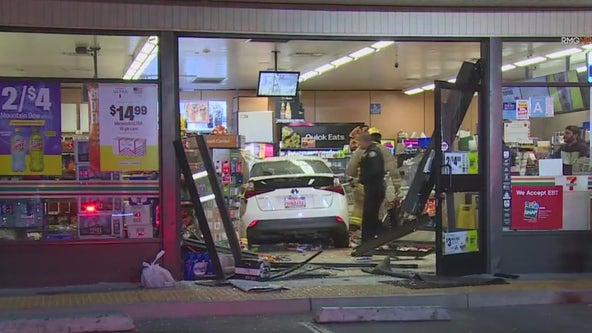 Car plows into Arcadia 7-Eleven; 4 injured, driver arrested