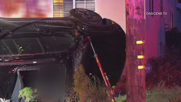 Man’s body lands on rooftop of Monterey Park home following crash that left 2 others dead