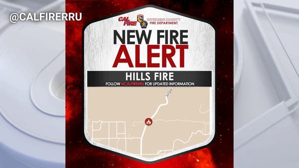 'Hills Fire' burns parts of Riverside County