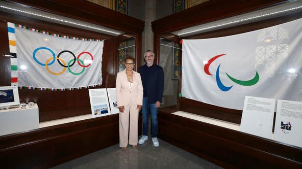 Olympic, Paralympic flags displayed at LA City Hall ahead of 2028 Games