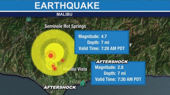 Earthquake centered in Malibu rattles Southern California, followed by aftershock