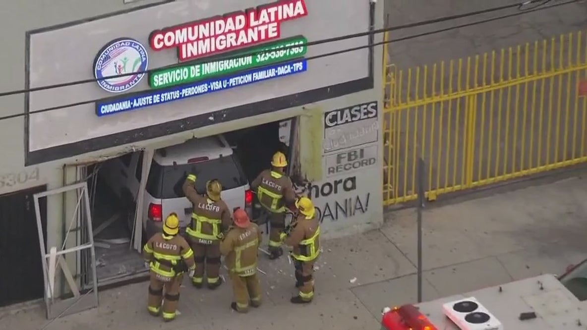 SUV rams into business offering immigration services in South Gate
