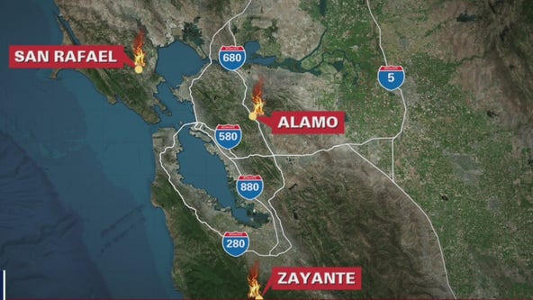 Firefighters work to contain 3 new brush fires in Bay Area