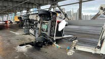 Big rig overturns on Bay Bridge, delays persist