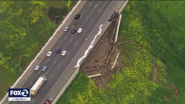 Part of Interstate 580 abruptly closes for emergency road work