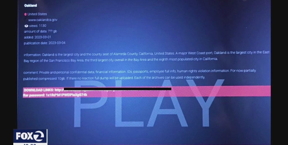 City of Oakland posts statement on ransomware attack, as hackers begin posting data online