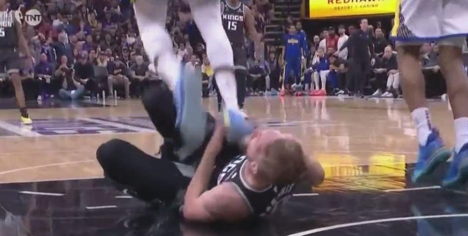 Warriors' Draymond Green suspended 1 game for stepping on Kings' player's chest