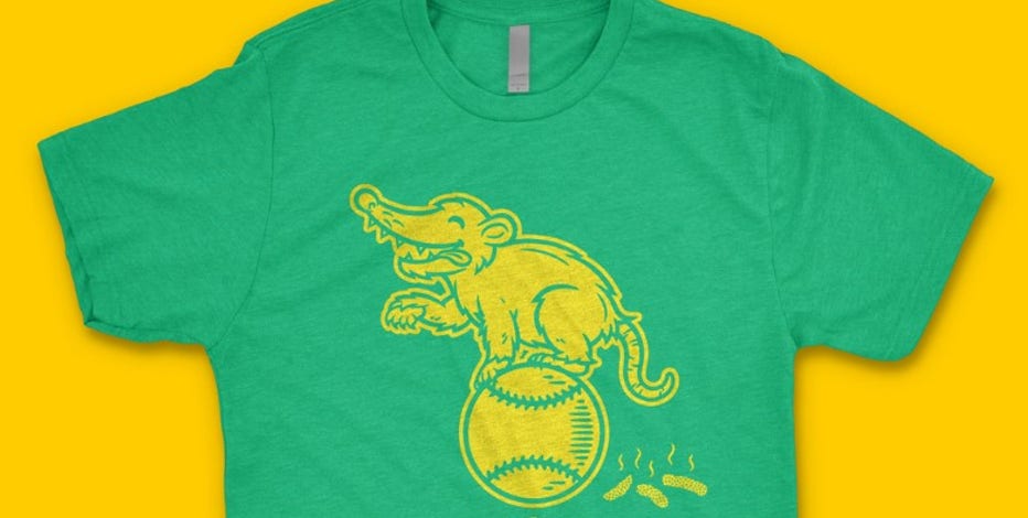 Oakland A's sneaky possum becomes makeshift mascot