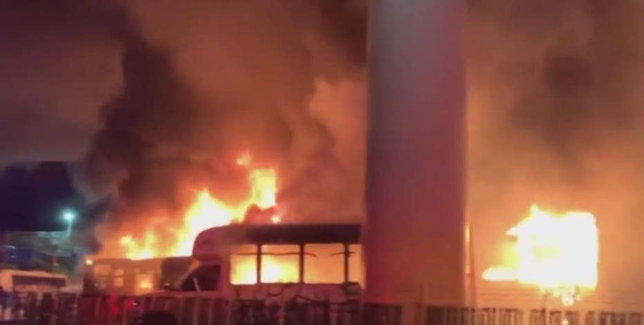 Dozen buses in San Francisco's Potrero Hill set on fire