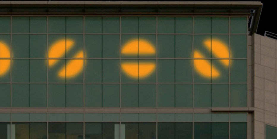 Hidden message atop Adobe headquarters in San Jose