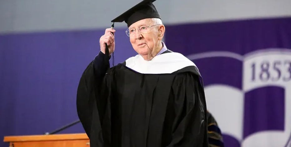 WWII vet, 101, 'finally' walks at graduation 80 years after having to miss ceremony amid global war