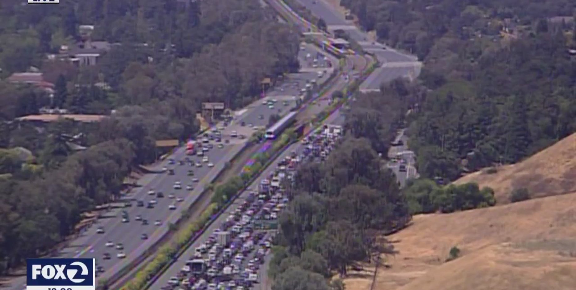 Shots fired between cars on Highway 24, causing collision: CHP